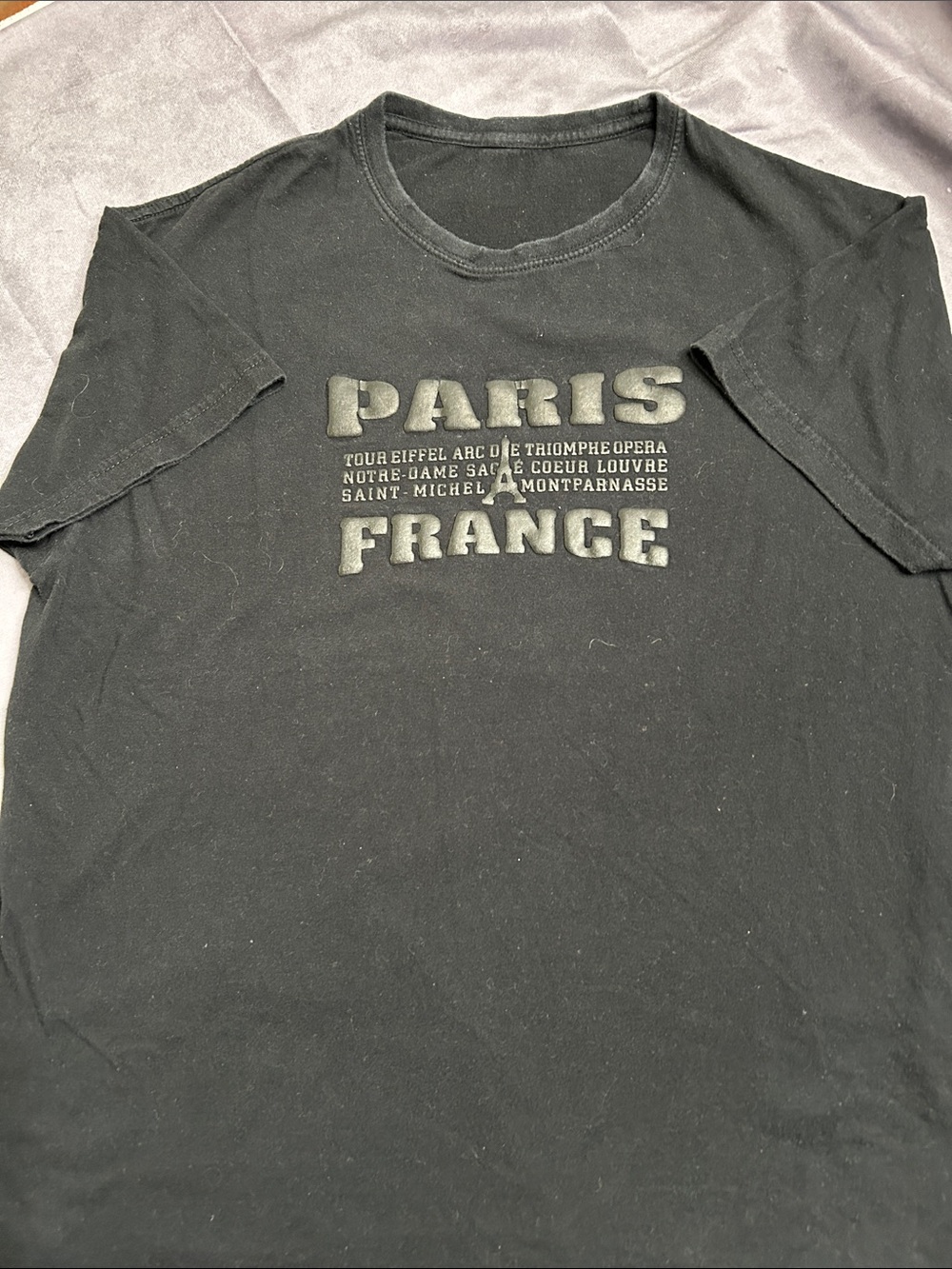 Paris France Graphic Tee - Black